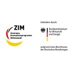Logo des Zentralen Innovationsprogramms Mittelstand (ZIM), gefördert durch das Bundesministerium für Wirtschaft und Energie